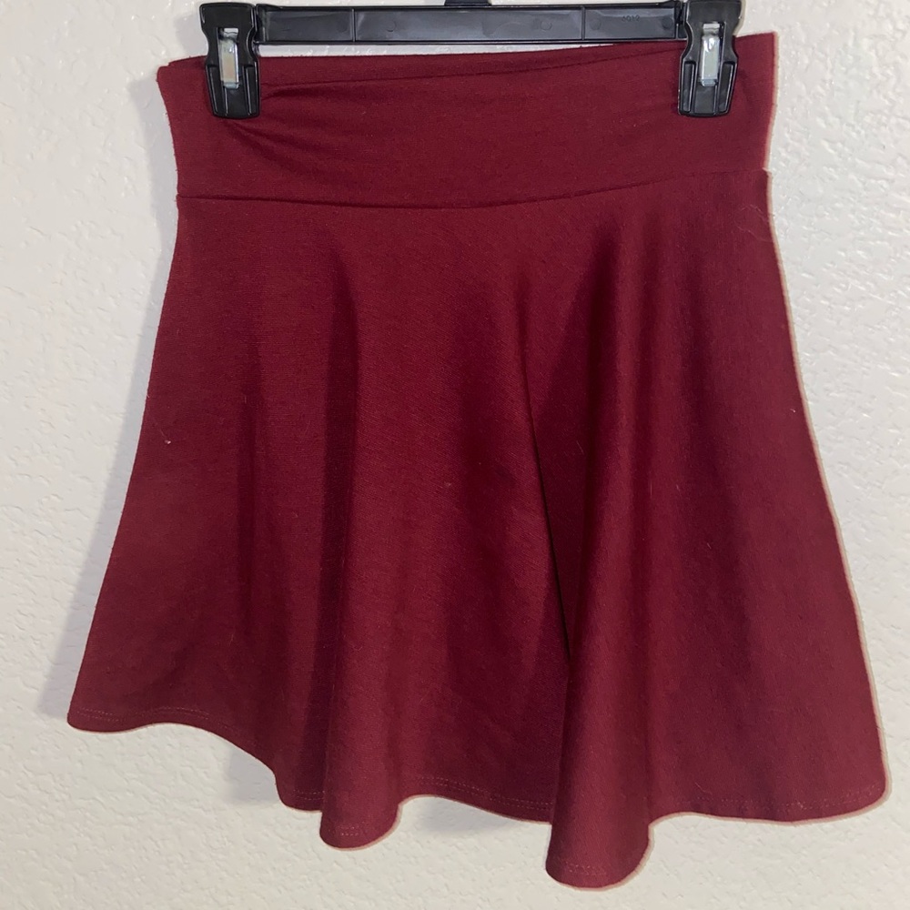 red skater skirt